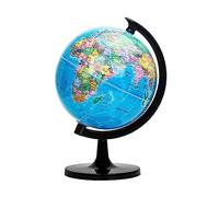 EXERZ 25 cm globe terrestre carte politique auto montage éducatif globe | globe avec transparent carte en anglais rotatif support pour enfants étude maison bureau et géographie
