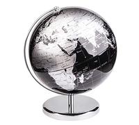 Exerz 25cm Globe Métallique Noir - en Anglais - Décoration de Bureau Éducationnel/géographique/Moderne - avec Base en métal - Diamètre: 25cm