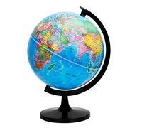 EXERZ 30 cm globe terrestre carte politique English Desk globe école et | Large éducatif auto Assembled maison et école globe géographie Lover Idéal au quotidien à la