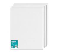 Exerz 50x60cm Panneaux de Toile 4pcs - 3mm Cartons entoilés 280GSM/ 100% Coton/Triple apprêt/Sans Acide/Grain Moyen/Peinture à Huile/Gouache/Acrylique (50x60cm 4pk)