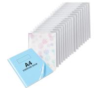 EXERZ A4 Couver-livre de cahier d'exercices transparent résistant à l'eau - Vestes de protection à enfiler pour ordinateur portable, pochette en PVC (lot de 20)