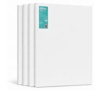 EXERZ, ensemble de 4 toiles sur châssis, 50x60 cm. Toiles pour artistes, 100% coton, 280 g/m², épaisseur de 1,7 cm, apprêtées trois fois, sans acide, grain moyen – Idéales pour la peinture acrylique e