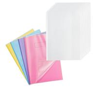 EXERZ Lot de 10 housses transparentes A4, résistantes à l'eau, protection à enfiler pour ordinateur portable, livre en polypropylène (A4 x 10)