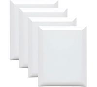 EXERZ Lot de 4 toiles 24x30 cm - 100 % coton sur cadre bois prêtes pour peinture acrylique huile ou pouring