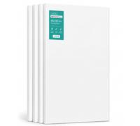EXERZ Lot de 4 Toiles Tendues 60x100 cm, 100% Coton, Triple Enduction | 4 grandes toiles 60x100 cm en coton triple enduction, prêtes pour la peinture acrylique et à l’huile.