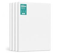 EXERZ Lot de 4 Toiles Tendues 60x80 cm, 100% Coton, Triple Enduction | 4 grandes toiles 60x80 cm en coton triple enduction, prêtes pour la peinture acrylique et à l’huile.