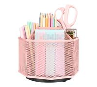 EXERZ Organisateur de Bureau Rotatif 360°, Range-Papeterie et Maquillage, Support de Rangement avec Base Antidérapante