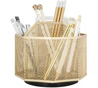 EXERZ Organiseur de bureau/Organiseur de bureau/Porte-stylos/Organisateur multifonction (doré)