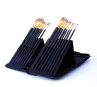 Exerz Pinceaux pour Artistes avec Étui de Protection 15pcs - Pinceaux Professionnels pour Peinture à l’Huile, Aquarelle, Acrylique et Gouache