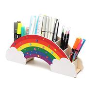 EXERZ Porte-crayons/Organisateur Arc-En-Ciel Des Autocollants Étoiles Pour Le Bricolage Créatif Décoration, Rangement De Bureau, Papeterie Pour Étudiants, Rangement, Porte-Stylo
