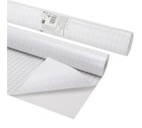 EXERZ Rouleau de couverture de livre auto-adhésif 33 cm x 5 m - Film en plastique transparent et imperméable à dos adhésif pour cahiers d'exercices, carnets, création d'étiquettes, loisirs créatifs et