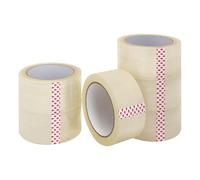 EXERZ Ruban D'emballage Transparent 6 Rouleaux - 48mm x 66m Rouleaux Adhésifs Solides pour Colis - Ruban de Fermeture Longue Durée pour Cartons, Déménagement, Stockage, Bureau et Expédition