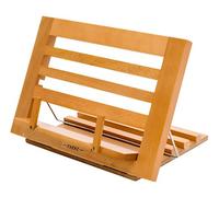 Exerz Support de lecture en bois Support de livre de recettes - Qualité supérieure/Ajustable/Idéal pour livres et iPad ou Tablet - 34 x 24 x 2 cm (Couleur en bois)