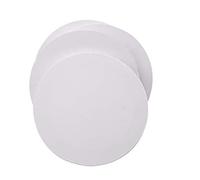 EXERZ Toiles à Peindre encadrées Lot de 4 / Rond/ 30cm diamètre/Toiles pré-étirées/ 280GSM/ 100% Coton pré-étiré/Vierge/Triplement apprêtée/sans Acide/Grain Moyen/ 1,7 cm d'épaisseur