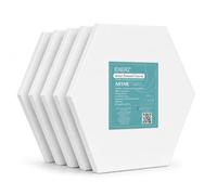 Exerz toiles tendues hexagonales 5pcs 30 x 26 cm/15 cm longueur latérale /1,7 cm, 280g/m², 100% coton, triple apprêt, sans acide, grain moyen - acrylique et à l'huile