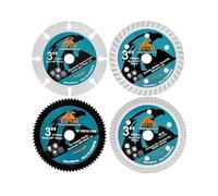 EXFEIN 75mm Ensemble de lames de scie circulaire 4pcs pour couper le disque diamanté en béton en métal mou en métal mou
