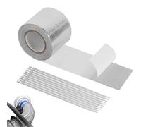 Exhaust Pipe Tape - Pipe Insulation Adhesive Wrap with 20 Stainless Steel Ties | Exhaust Sealing Tape for Car, Motorcycle, HVAC, Engine, Stove, Automotive, Plumbing, Industrial, Outdoor Applications