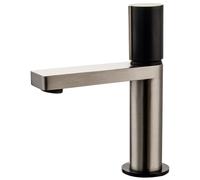 Exil mitigeur lavabo bas façon inox et noir Essebagno