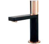 Exil mitigeur lavabo bas noir et or rose Essebagno