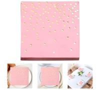 EXIN DEHCEN 50 Pièces Serviette Papier Rose 33x33 cm Serviettes de Fête