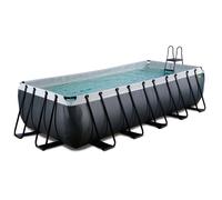 EXIT Black Leather Piscine Tubulaire 540x250x122cm - Piscine Hors Sol - avec Filtre à Sable - Noir