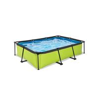 Piscine Tubulaire Rectangulaire 300x200x65cm Avec Pompe Filtrante Vert TU