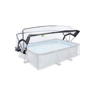 Exit Toys Eco Pool Dome ECO 7X5ft/220X150cm/87-59, Transparent, Pliable, Convient aux piscines rectangulaires 210X140-220X150cm, Sangle de Fixation Incluse