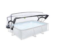 EXIT Toys Dôme Piscine Hors Sol Rectangulaire 300 x 200 cm - Abri Piscine Hors Sol Universel pour Piscines Tubulaires - Compatible Intex et Bestway - Dôme Pliable - Transparent