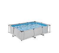 EXIT Soft Grey Piscine Tubulaire 300x200x65cm - Piscine Hors Sol - avec Pompe de Filtration - Gris