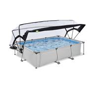 EXIT Soft Grey Piscine Tubulaire 300x200x65cm - Piscine Hors Sol - Gris
