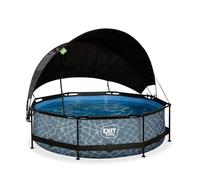 EXIT Stone Piscine Tubulaire ø300 - Piscine Hors Sol - Gris