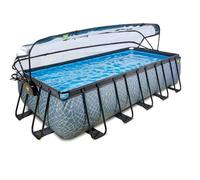 EXIT Stone Piscine Tubulaire 540x250x122cm - Piscine Hors Sol - Gris