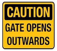 Exit Sweep Advisory Statement Tin Sign 12x8 Inch | Rigid coated steel resists weather rust and direct sun on exterior posts