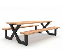 EXIT Table de Pique-Nique X-235 – 8 Personnes – 235cm – en Bois Jardintafel – Résistant