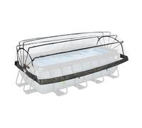 EXIT Toys Dôme Piscine Hors Sol Rectangulaire 400 x 200 cm Universel - pour Piscines Tubulaires 390-405 x 190-205 cm - Abri Pliable avec Set de Connexion - Transparent