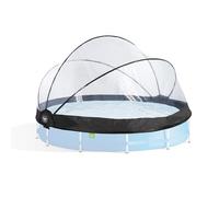 EXIT Toys Dôme Piscine Hors Sol Rond 366 cm pour Piscines 360-370 cm - Abri Piscine Hors Sol pour Intex Bestway et EXIT - Garde l’Eau Plus Propre et Plus Chaude - Transparent