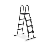 EXIT Toys Échelle de Piscine Échelle avec Rampe pour Piscines - Marches Antidérapantes - Facile à Replier pour Plus de Sécurité - pour Hauteur de Cadre 108-122cm - Noir
