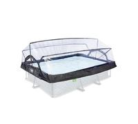 Exit Toys Eco Pool Dome ECO 7X5ft/220X150cm/87-59, Transparent, Pliable, Convient aux piscines rectangulaires 210X140-220X150cm, Sangle de Fixation Incluse