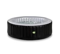 EXIT Toys Silver Classic Spa - ø204x65cm - Spa Gonflable Extérieur - pour 4 Personnes - Inclus Chauffage, Pompe Filtrante et Bâche de Protection Isolante - 140 Jets d'air Puissants - Noir