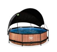 EXIT Wood Piscine Tubulaire ø300 - Piscine Hors Sol - Marron