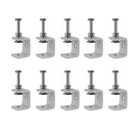 EXLECO 10 Pcs Serre-Joints en C Acier Inox 30MM Support de Fixation en C Robustes Pince de Fixation Super C Pinces en C 0-25mm Réglable Ouvertures de Mâchoire pour Travaux du Bois Soudage Menuiserie