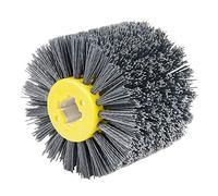 EXLECO #240 Brosses Abrasives Ø120mm-L 100mm Roue de Polissage, Brosse Nylon Abrasifs, Brosse Fibre Roue pour Décrasser Dégriser Nettoyer Noire