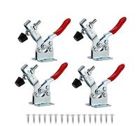 EXLECO 4Pcs Sauterelle de Serrage Pince à Bascule Horizontale GH-201-B Serre Joint Desserrage Rapide Capacité 90KG 198lbs Pince a Levier Horizontal Déblocage Rapide Serre Joint Sauterelle…