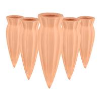 EXLECO 5 x Cône D’arrosage en Argile, Arrosage Automatique pour Plantes, D'intérieur Ampoules D'arrosage Distributeur D'eau pour Plantes Globe D'arrosage Ollas Terre Cuite pour Jardin Maison Extérieur