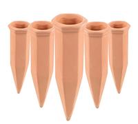 EXLECO 5 x Cône D’arrosage en Argile, Arrosage Automatique pour Plantes, D'intérieur Ampoules D'arrosage Distributeur D'eau pour Plantes Globe D'arrosage Ollas Terre Cuite pour Jardin Maison Extérieur