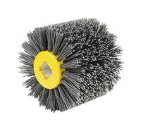 EXLECO #80 Brosses Abrasives Ø120mm-L 100mm Roue de Polissage, Brosse Nylon Abrasifs, Brosse Fibre Roue pour Décrasser Dégriser Nettoyer Noire