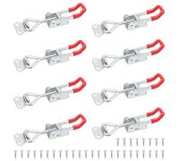 EXLECO 8Pcs Loquet à Bascule Métal GH-4001 Loquet de Serrage Fermeture Capot Fermeture a Levier Capacité de Rétention 100kg 220lbs Menuisier Sauterelles Bascule Pince Réglable pour Armoire Porte