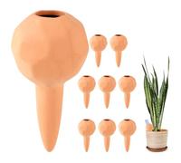EXLECO 8X Mini Cône en Argile Goutte à Goutte 70ml Globes D'arrosage en Céramique Arrosage Bouteille Automatique Terre Cuite pour Arroser Distributeur d'eau pour Plantes Terracotta Watering Pots