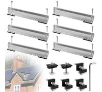 EXLECO Lot de 6 Supports Solaires de 30 cm pour Toit Plat - Kit de Montage pour Centrale de Balcon - Panneau Solaire Photovoltaïque - Rail de Montage