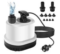 EXLECO Mini pompe submersible ultra silencieuse 2500 l/h, 40 W, 220-240 V, câble 2,3 m, 3 buses